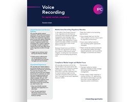 Mobile Voice Recording Solution Sheet