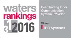 IPC Systems talks to Waters Technology about IPC “Best Trading Floor Communications Provider” 2016 award