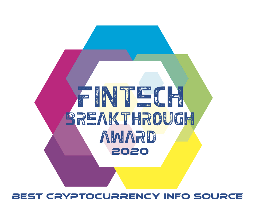 “Best Cryptocurrency Information Source” – FinTech Breakthrough Award 2020